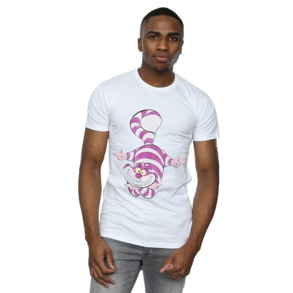 Disney Mens Alice i underlandet Cheshirekatten upp och ner T-shirt