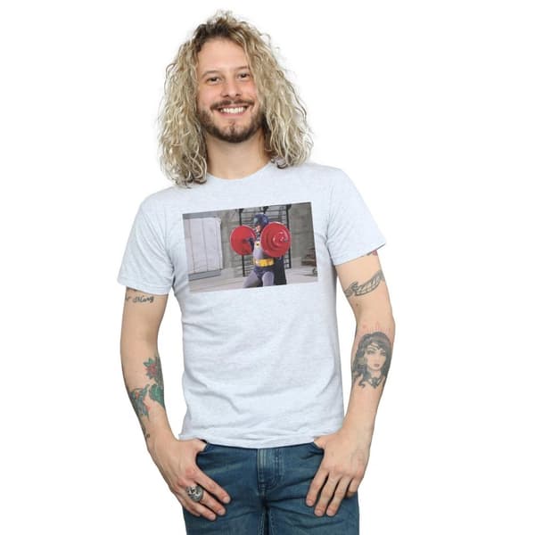 DC Comics Mens Batman TV Series Bat Gains T-Shirt