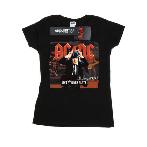 AC/DC Womens/Ladies Live At River Plate Columbia Records Cotton T-Shirt