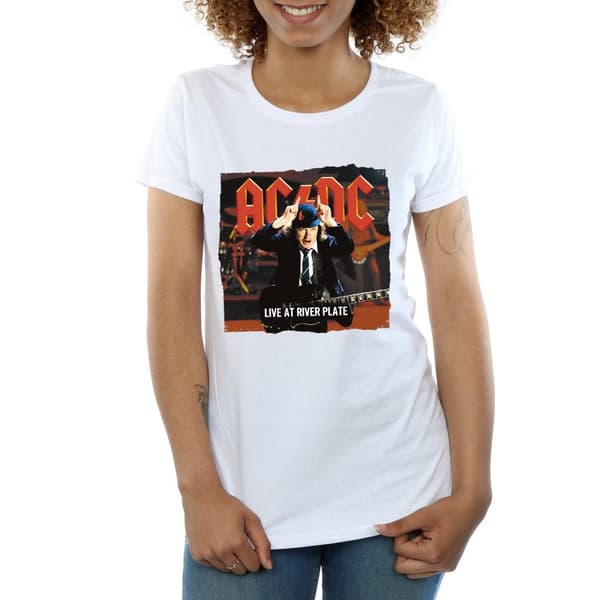 AC/DC Womens/Ladies Live At River Plate Columbia Records Cotton T-Shirt