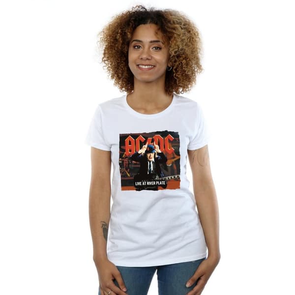 AC/DC Womens/Ladies Live At River Plate Columbia Records Cotton T-Shirt