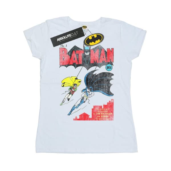 DC Comics Womens/Ladies Batman Issue 1 Cover Cotton T-Shirt White S