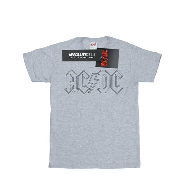 AC/DC Pojkar Svart Outline Logo T-shirt