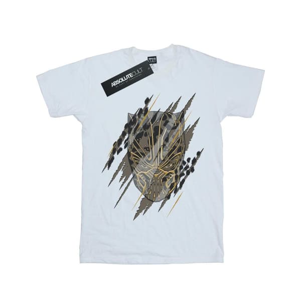 Marvel Girls Black Panther Gold Head Cotton T-Shirt