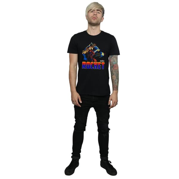 Marvel Mens Avengers Infinity War Rocket Character T-Shirt