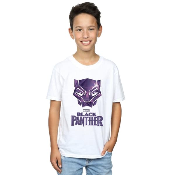 Marvel Boys Black Panther Mask Logo T-Shirt