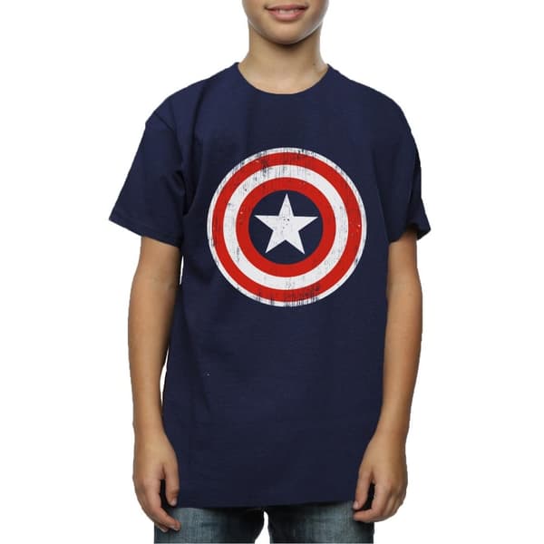 Marvel Boys Captain America Cracked Shield T-Shirt