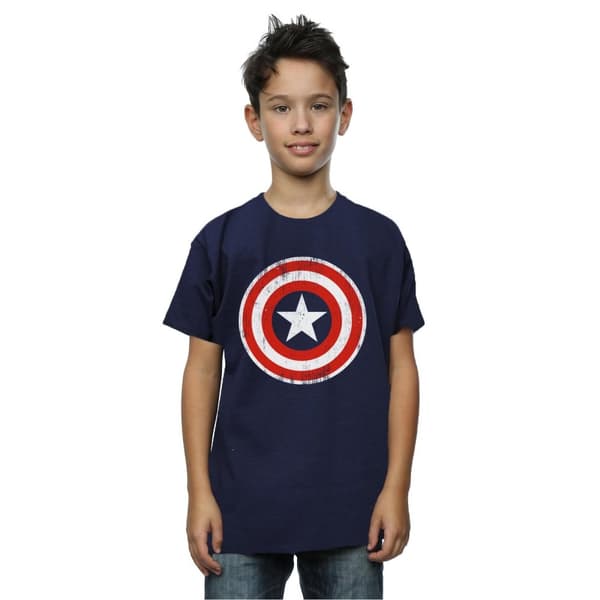 Marvel Boys Captain America Cracked Shield T-Shirt