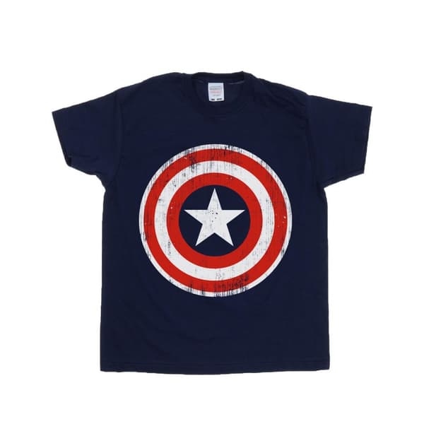 Marvel Boys Captain America Cracked Shield T-Shirt