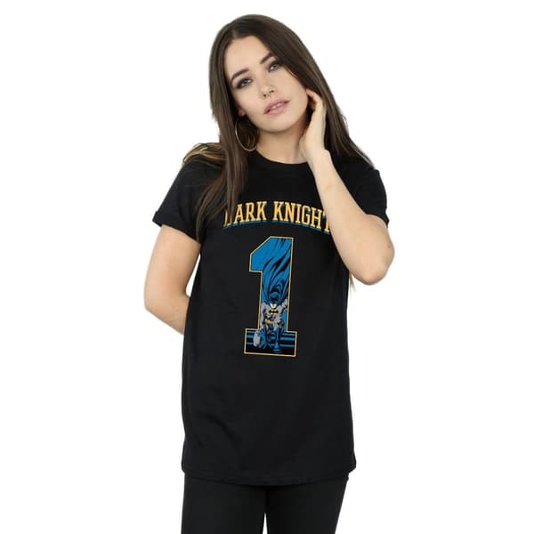 DC Comics Womens/Ladies Batman Football Dark Knight Cotton Boyfriend T-Shirt