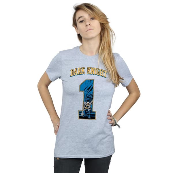 DC Comics Womens/Ladies Batman Football Dark Knight Cotton Boyfriend T-Shirt
