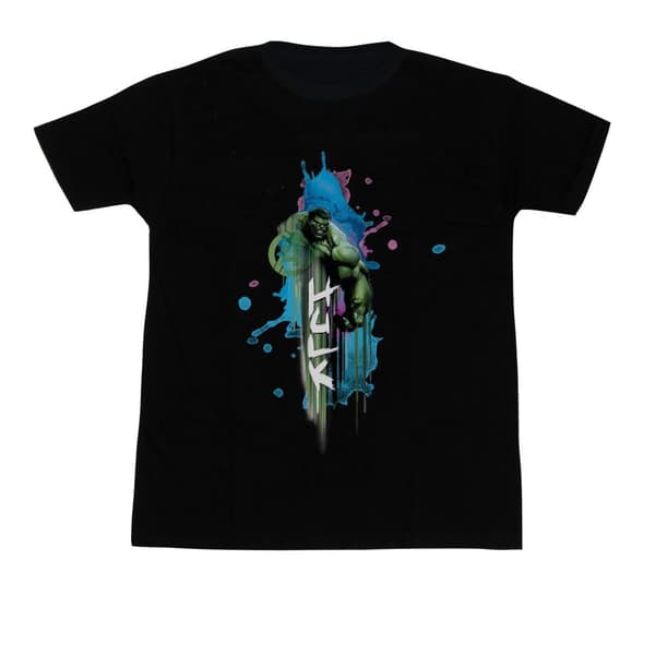 Marvel Pojkar Avengers Hulk Art Burst Symbol T-shirt