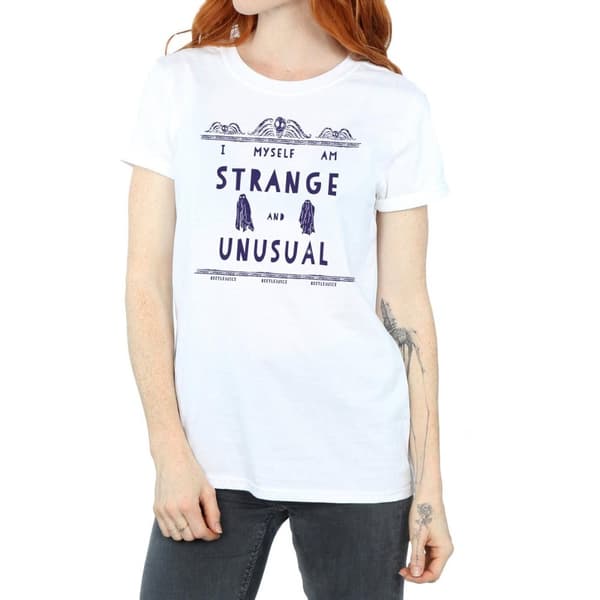 Beetlejuice Womens/Ladies Strange And Unusual Cotton Boyfriend T-Shirt