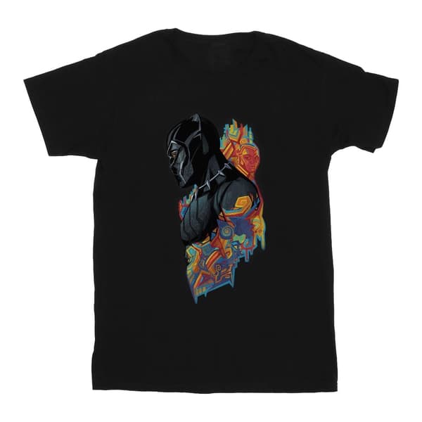 Marvel Girls Black Panther Profile Cotton T-Shirt