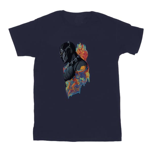 Marvel Girls Black Panther Profile Cotton T-Shirt