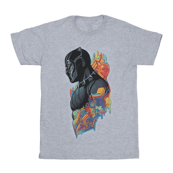 Marvel Girls Black Panther Profile Cotton T-Shirt