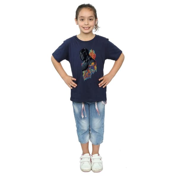 Marvel Girls Black Panther Profile Cotton T-Shirt