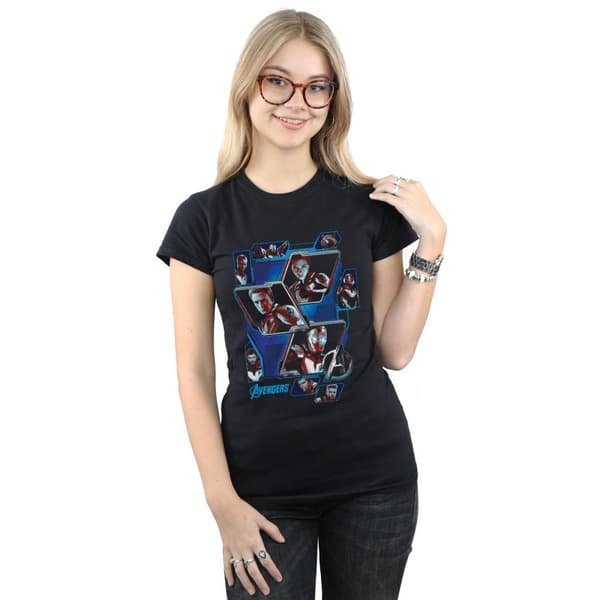 Marvel Womens/Ladies Avengers Endgame Hero Panels Cotton T-Shirt