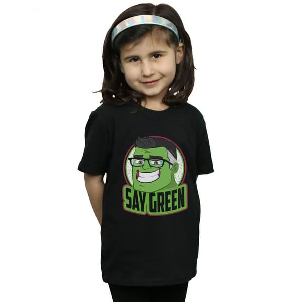Marvel Girls Avengers Endgame Hulk Say Green Cotton T-Shirt
