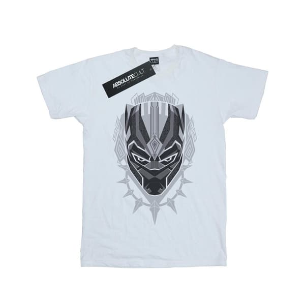 Marvel Girls Black Panther Head Cotton T-Shirt