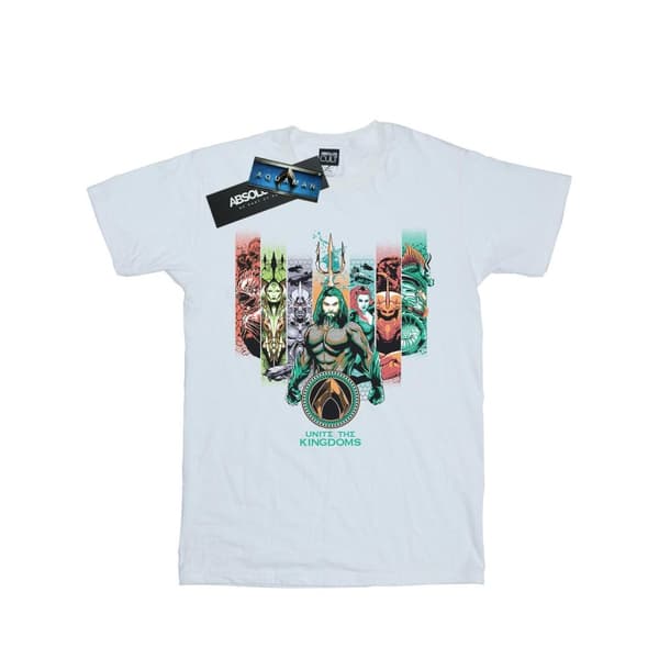 DC Comics Womens/Ladies Aquaman Unite The Kingdoms Cotton Boyfriend T-Shirt