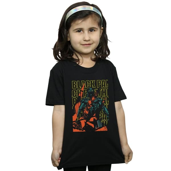 Marvel T-shirt i bomull med collage av Black Panther från Avengers
