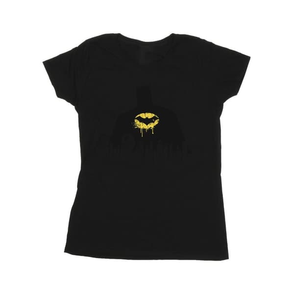 DC Comics Dam/Tjej Batman Shadow Paint T-shirt i bomull
