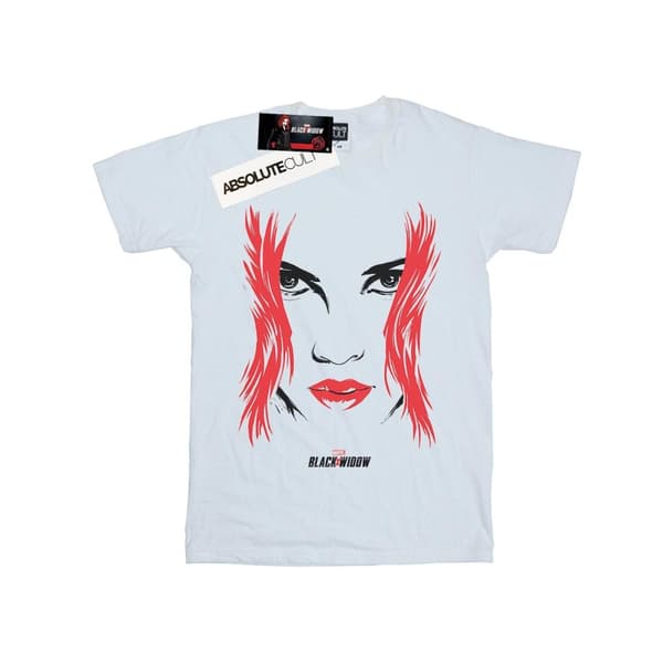 Marvel Mens Black Widow Movie Close-Up T-Shirt White L