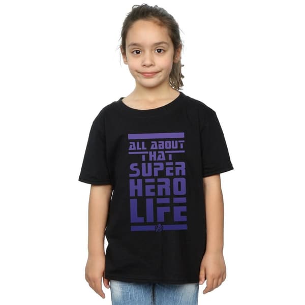 Marvel Girls Avengers Endgame Superhero Life Cotton T-Shirt