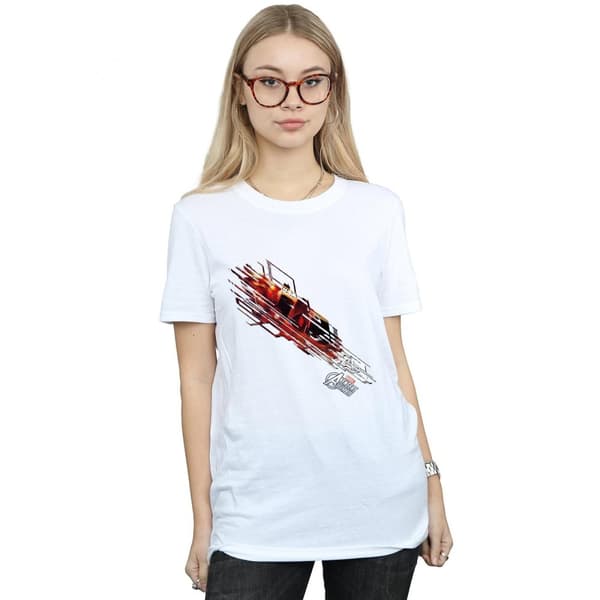 Marvel Womens/Ladies Iron Man Shooting Burst Cotton Boyfriend T-Shirt