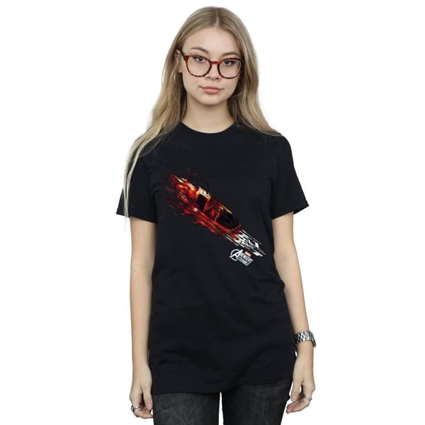 Marvel Womens/Ladies Iron Man Shooting Burst Cotton Boyfriend T-Shirt