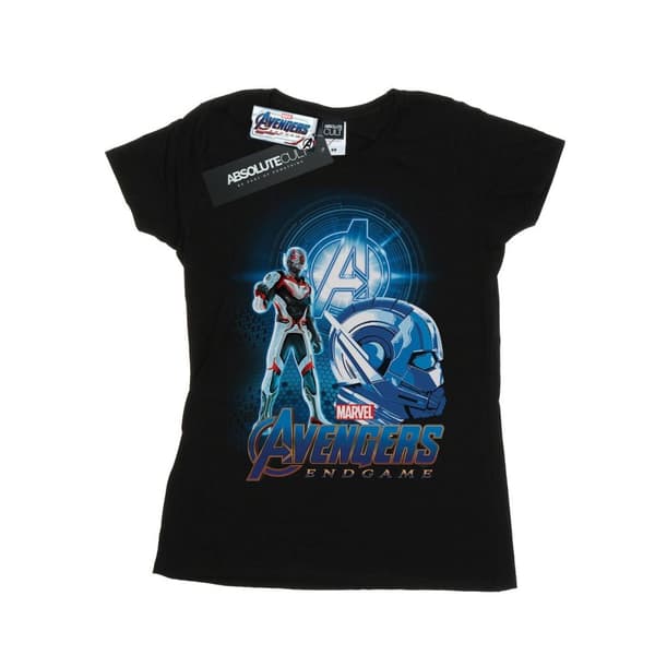 Marvel Womens/Ladies Avengers Endgame Ant-Man Team Suit Cotton T-Shirt Black S