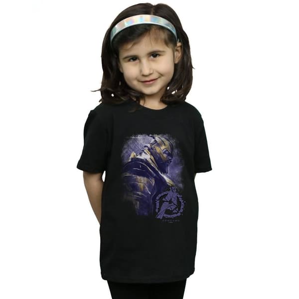 Marvel Girls Avengers Endgame Thanos Brushed Cotton T-Shirt