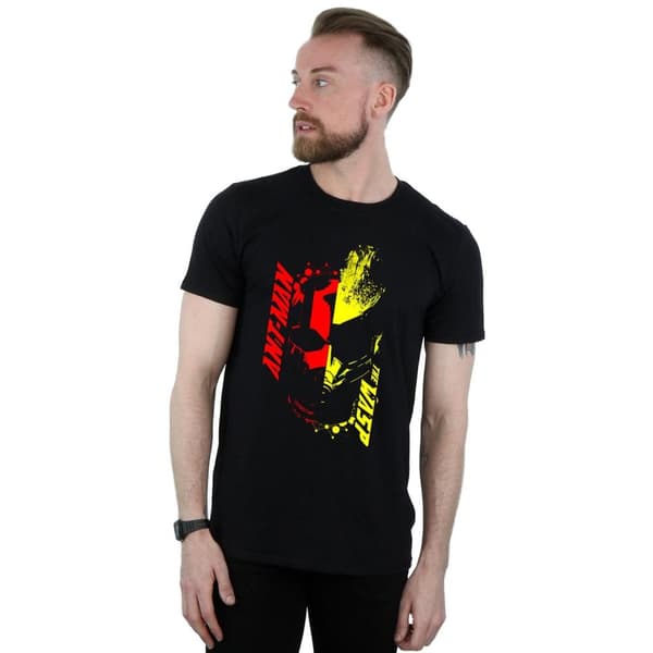 Marvel Mens Ant-Man And The Wasp T-shirt med delat ansikte