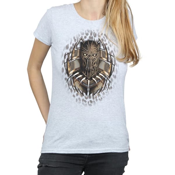 Marvel Womens/Ladies Black Panther Gold Killmonger Cotton T-Shirt