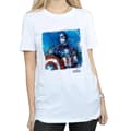 Miniatyrbillede 3 af 5: Marvel Womens/Ladies Captain America Art Cotton Boyfriend T-Shirt