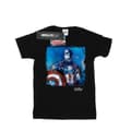Miniatyrbillede 1 af 5: Marvel Womens/Ladies Captain America Art Cotton Boyfriend T-Shirt