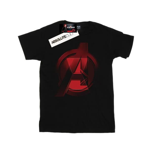 Marvel Dam/Tjej Black Widow Movie Avengers Logo Boyfriend T-shirt i bomull