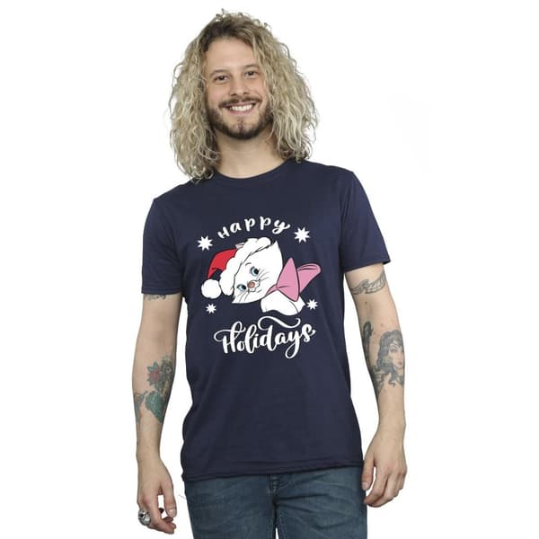 Disney Mens The Aristocats Happy Holidays T-Shirt