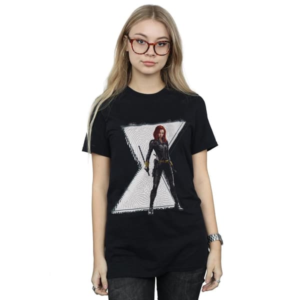 Marvel Black Widow Movie Natasha - Pojkvänströja i bomull med logotyp - dam/dam