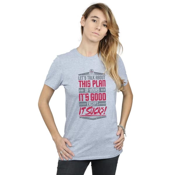 Marvel Womens/Ladies Avengers Infinity War It Sucks Cotton Boyfriend T-Shirt