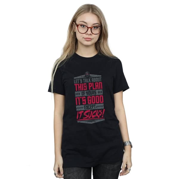 Marvel Womens/Ladies Avengers Infinity War It Sucks Cotton Boyfriend T-Shirt