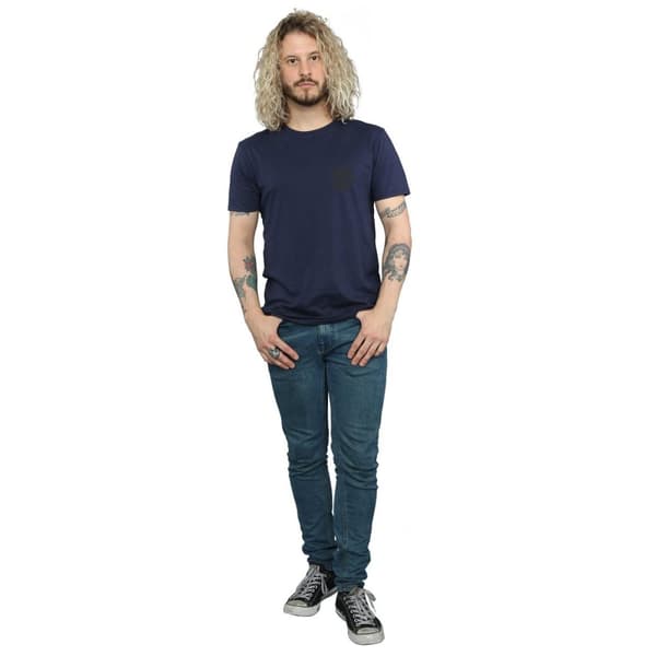Marvel Mens Black Panther - T-shirt med brösttryck - svart på svart