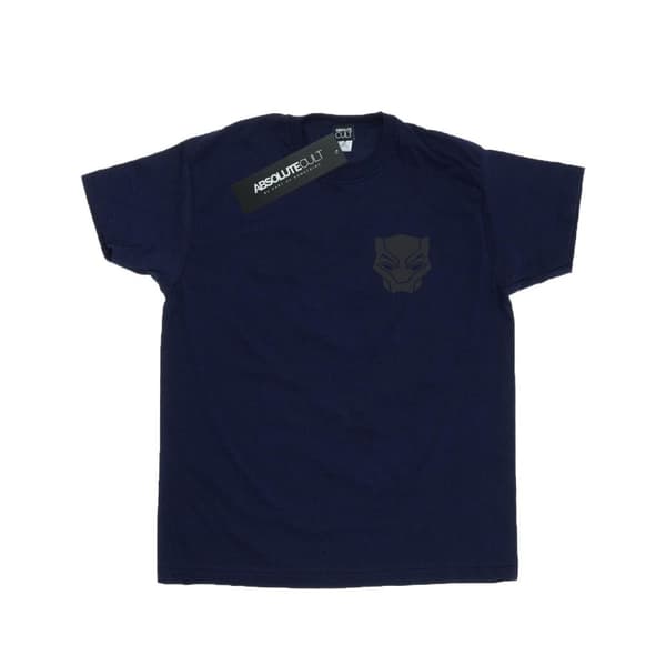 Marvel Mens Black Panther - T-shirt med brösttryck - svart på svart