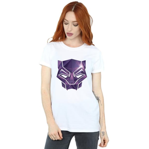 Marvel Dam/Tjej Avengers Infinity War Black Panther Geometric Bomull Boyfriend T-shirt