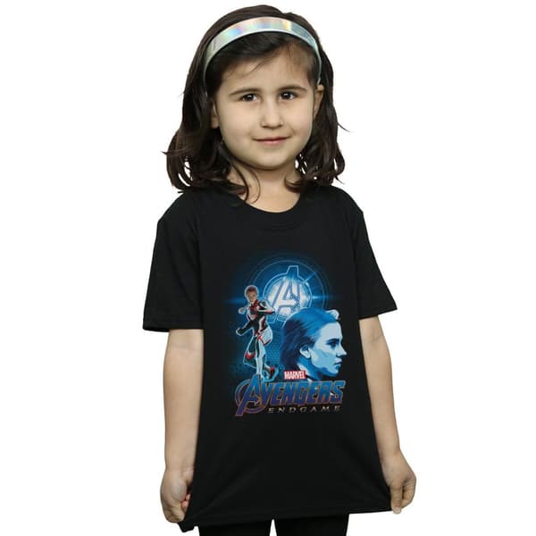 Marvel Girls Avengers Endgame Black Widow Team Suit Cotton T-Shirt