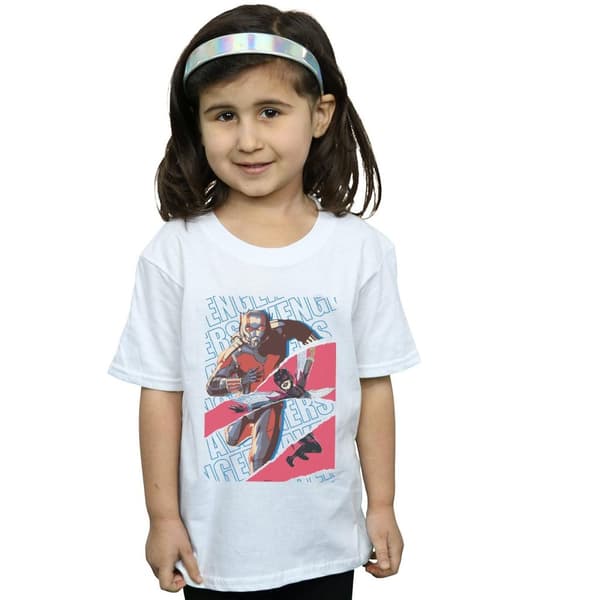 Marvel Girls Avengers Ant-Man And The Wasp Collage Cotton T-Shirt