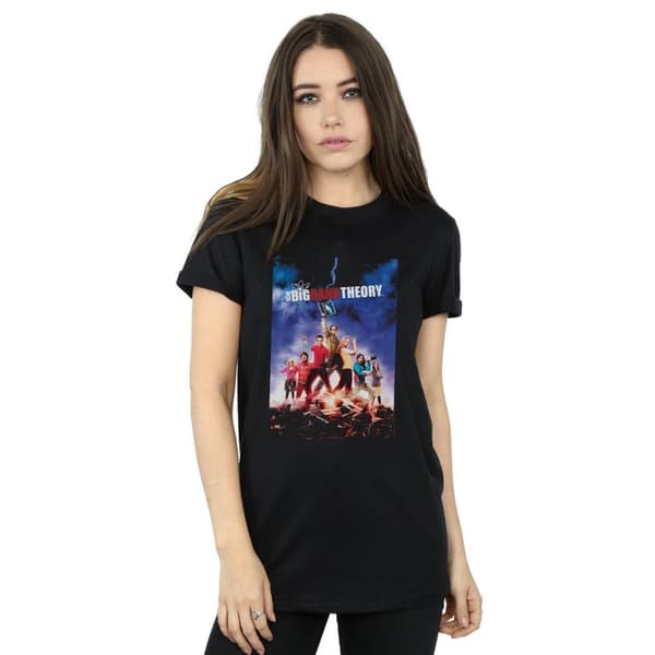 The Big Bang Theory Womens/Ladies Character Poster Cotton Boyfriend T-Shirt