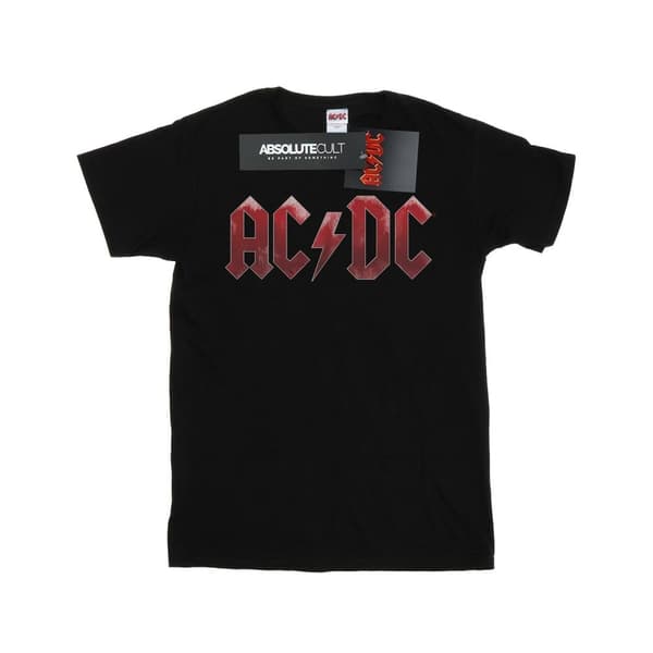 AC/DC T-shirt i bomull med röd islogga för flickor | CDON