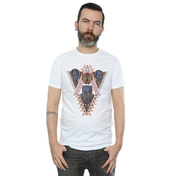 Marvel Mens Black Panther Tribal Heads T-Shirt